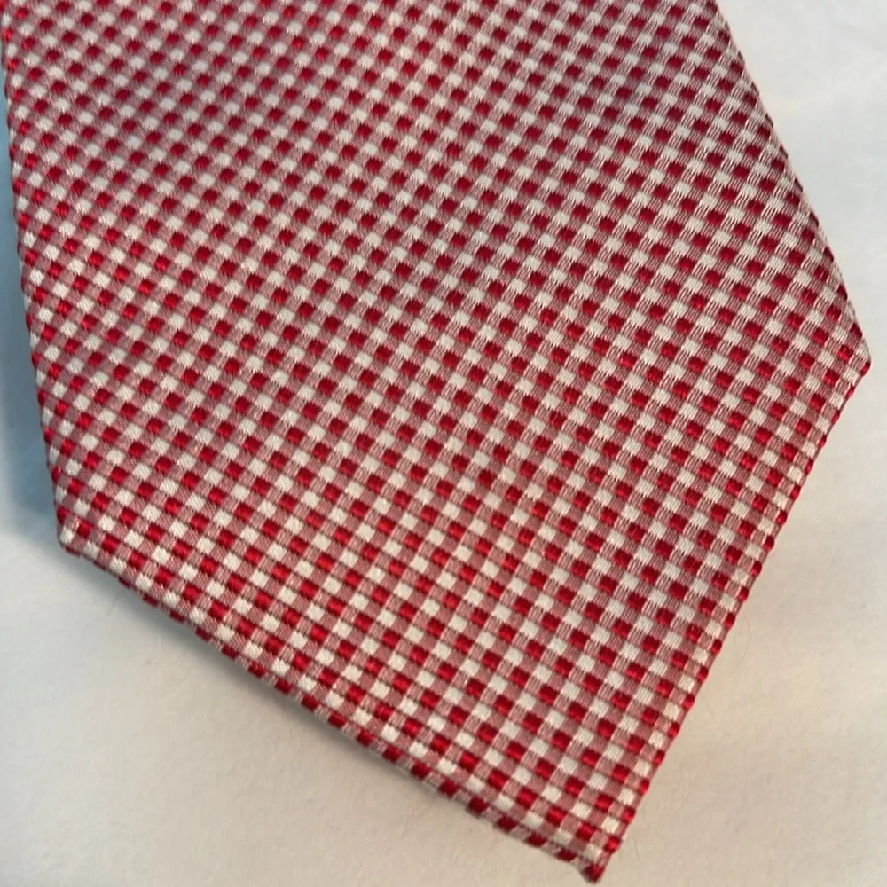 Banana Republic red and white checked tie brand new